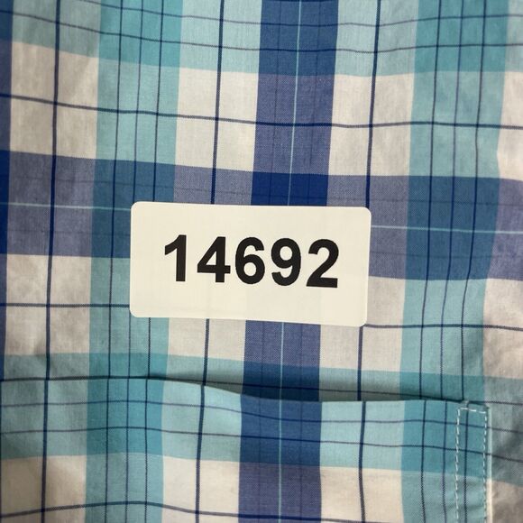 Gitman Bros Shirt Mens Medium Blue Plaid Button Down Designer Preppy Lightweight - Picture 12 of 12
